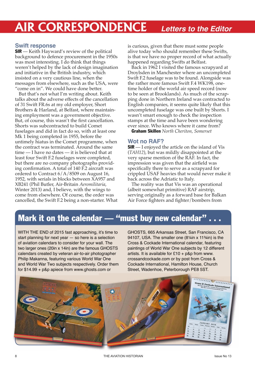 The Aviation Historian Magazine Preview Pages
