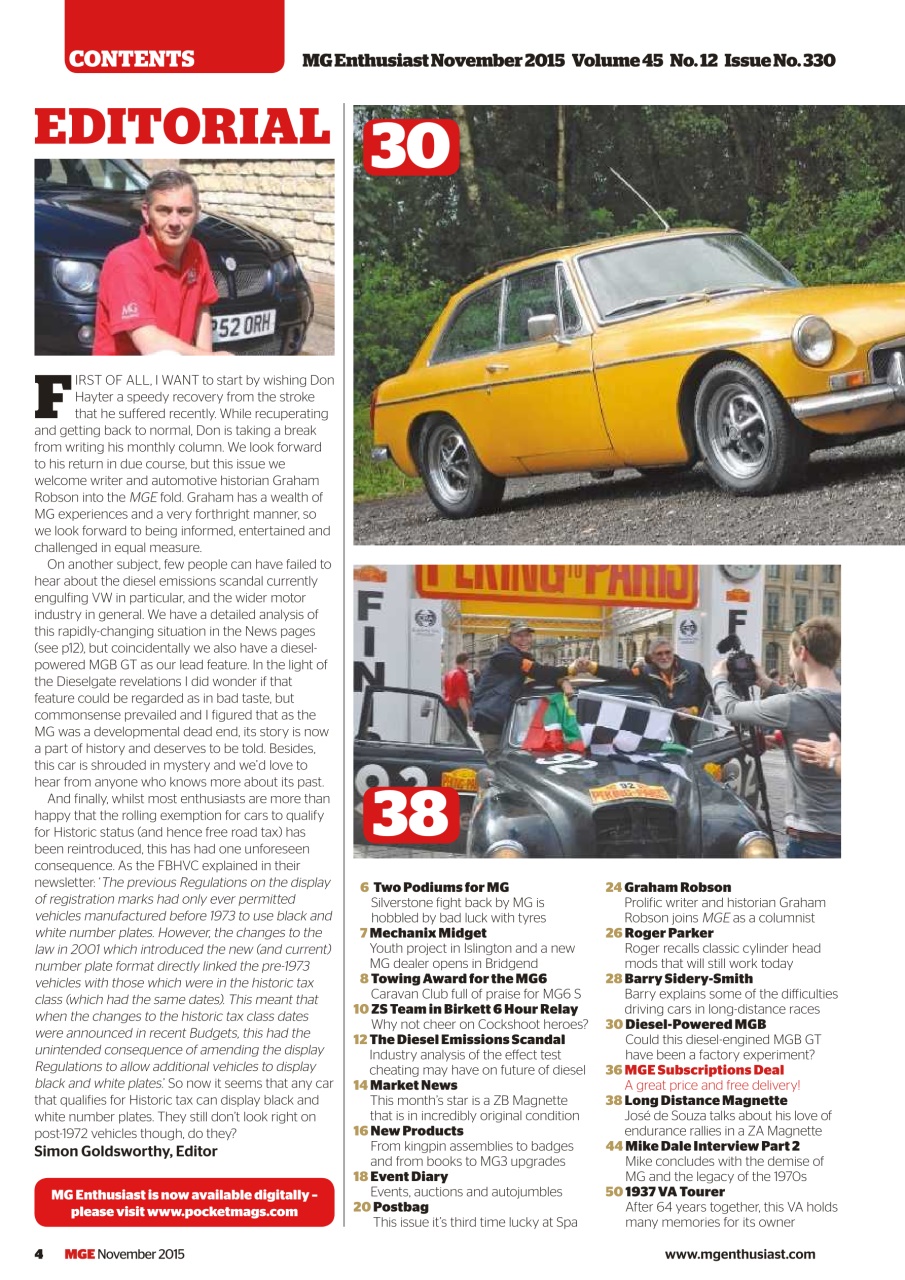 MG Enthusiast Preview Pages