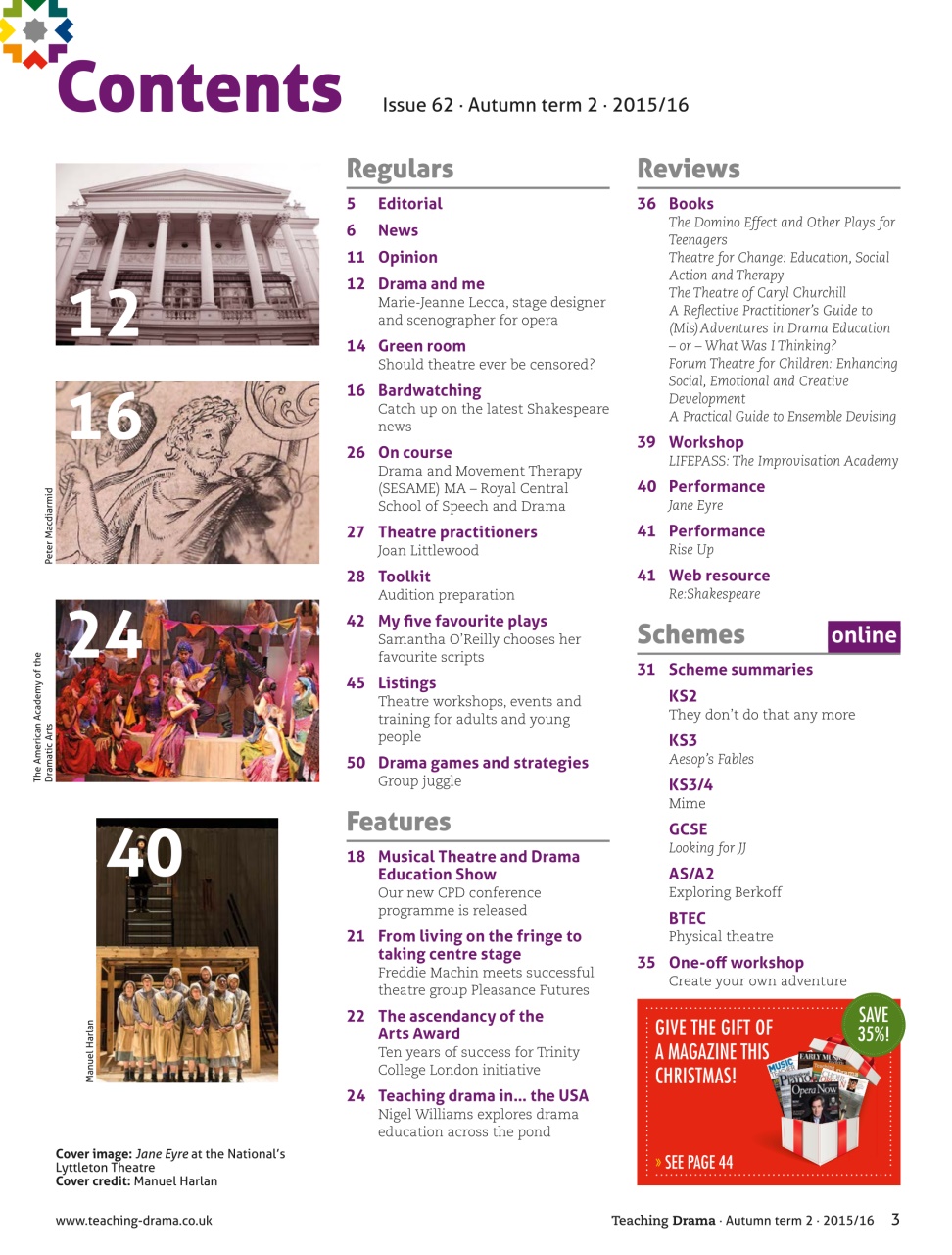 Drama and Theatre Preview Pages