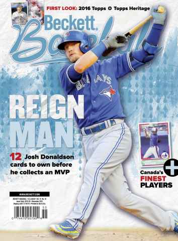 Beckett Baseball Magazine issue November 2015