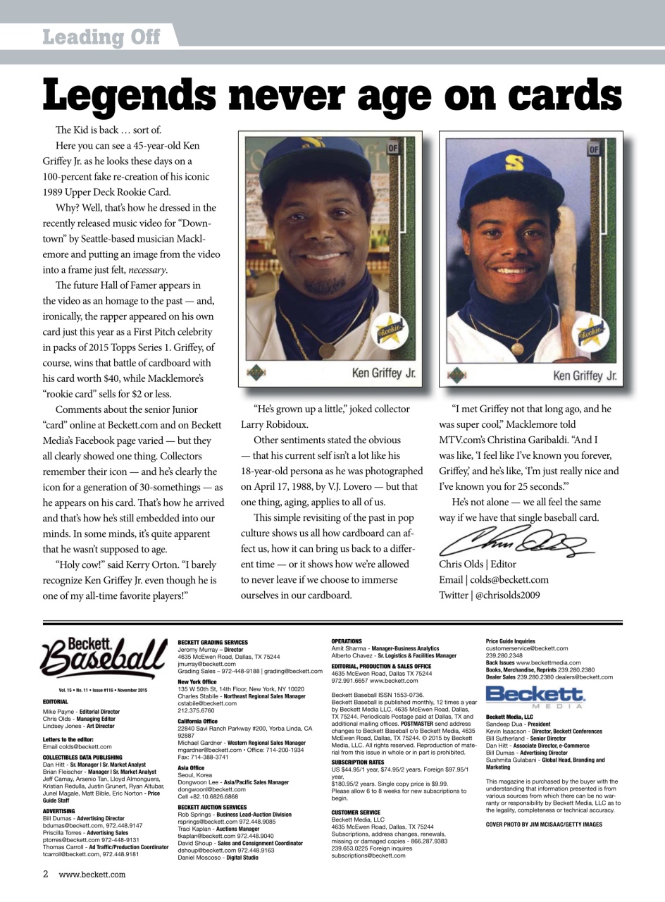 Beckett Baseball Magazine Preview Pages