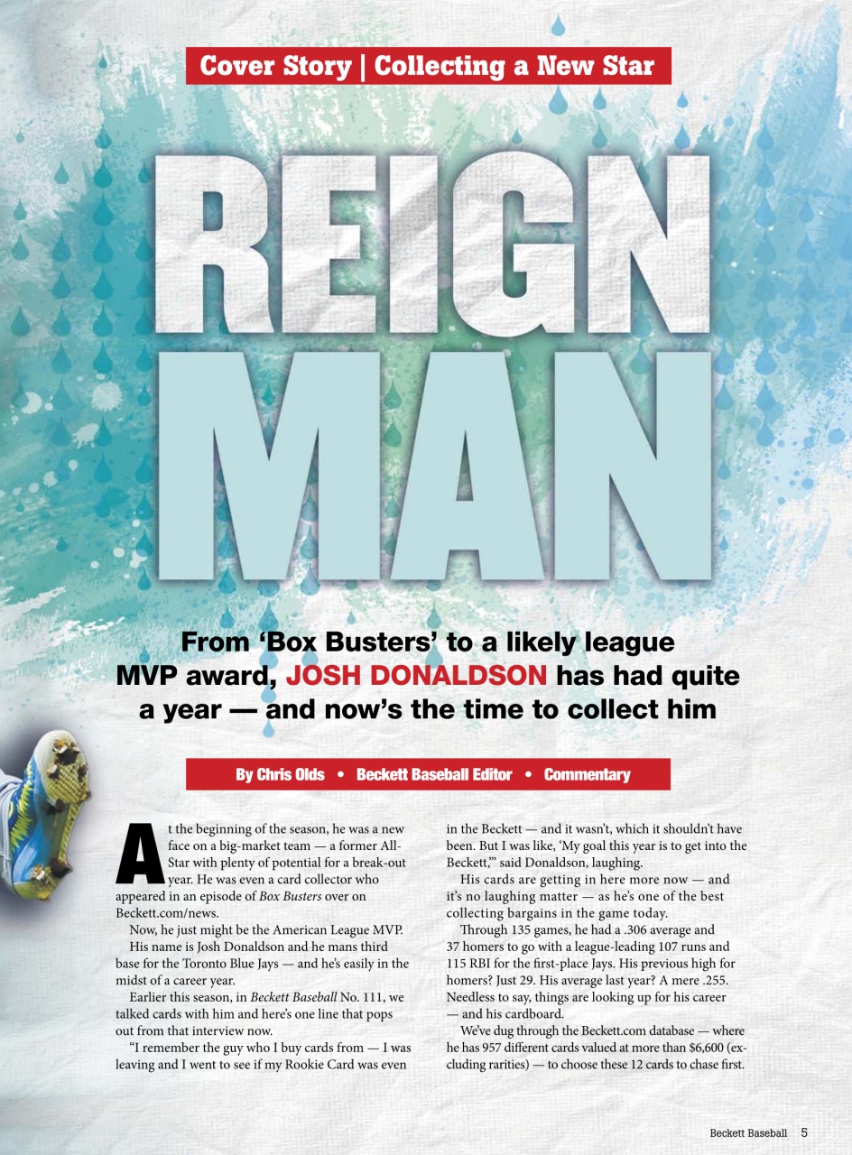 Beckett Baseball Magazine Preview Pages
