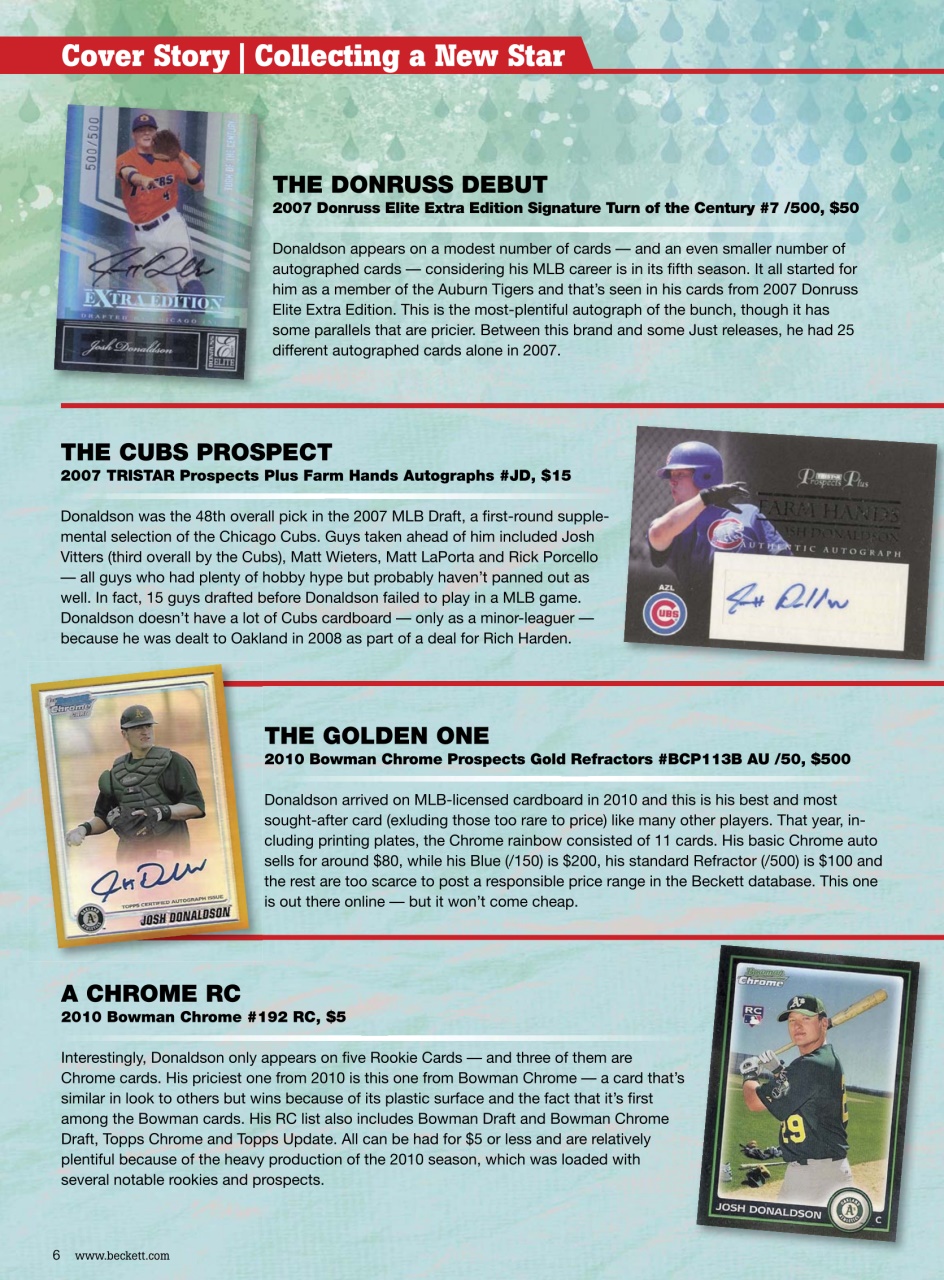 Beckett Baseball Magazine Preview Pages