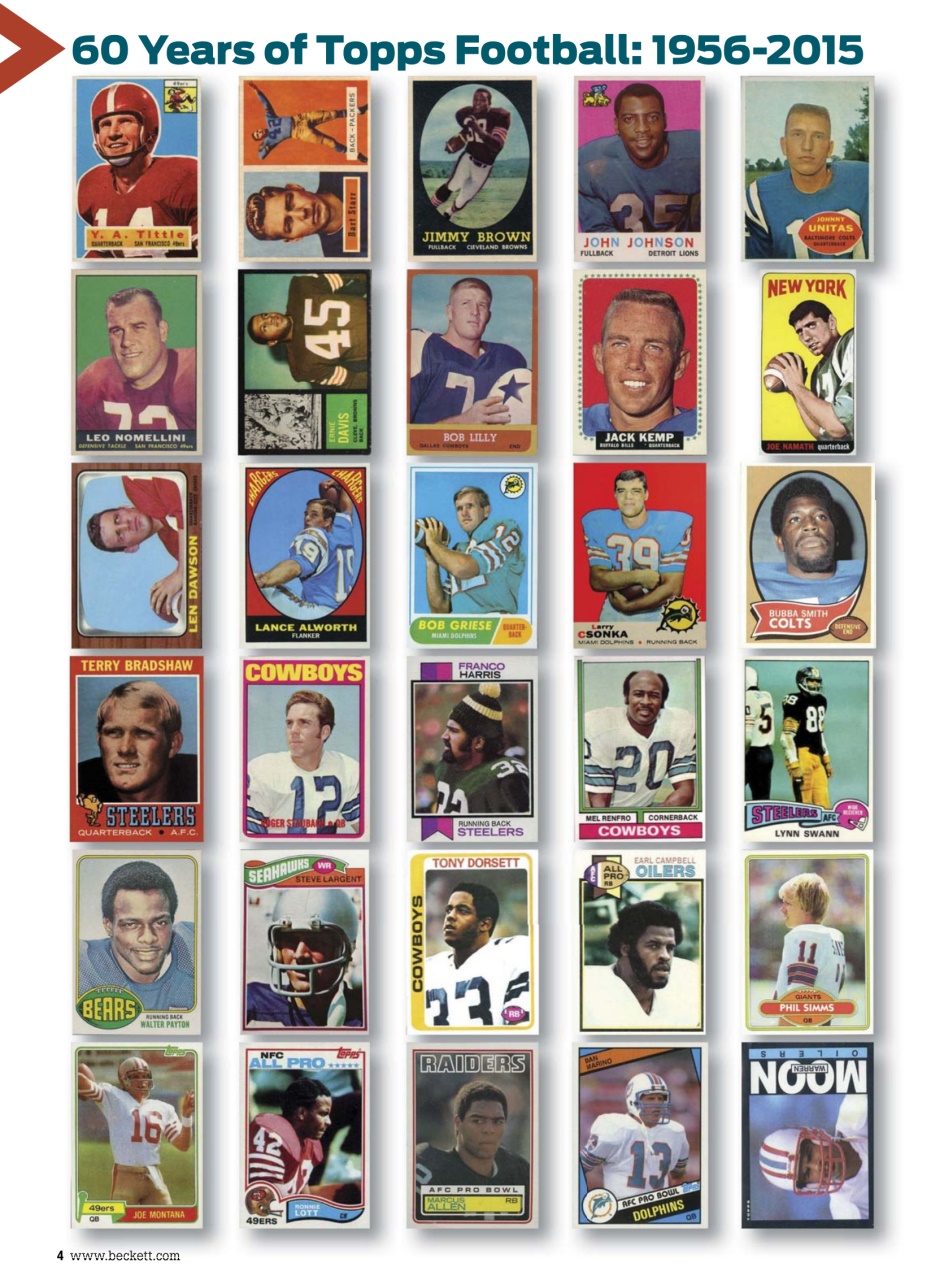 Beckett Football Magazine Preview Pages
