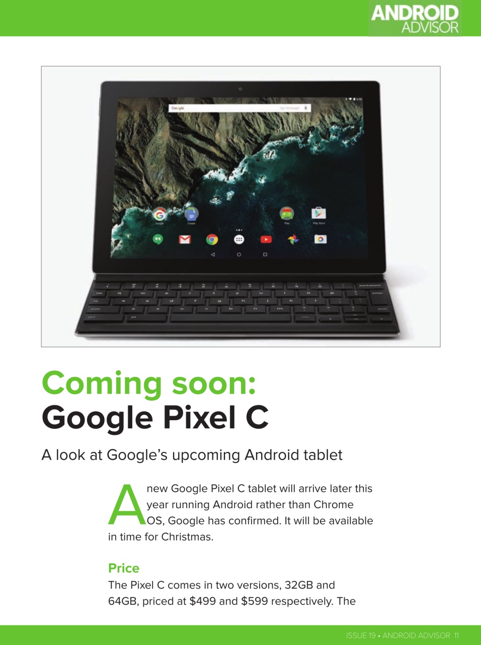 Android Advisor Preview Pages