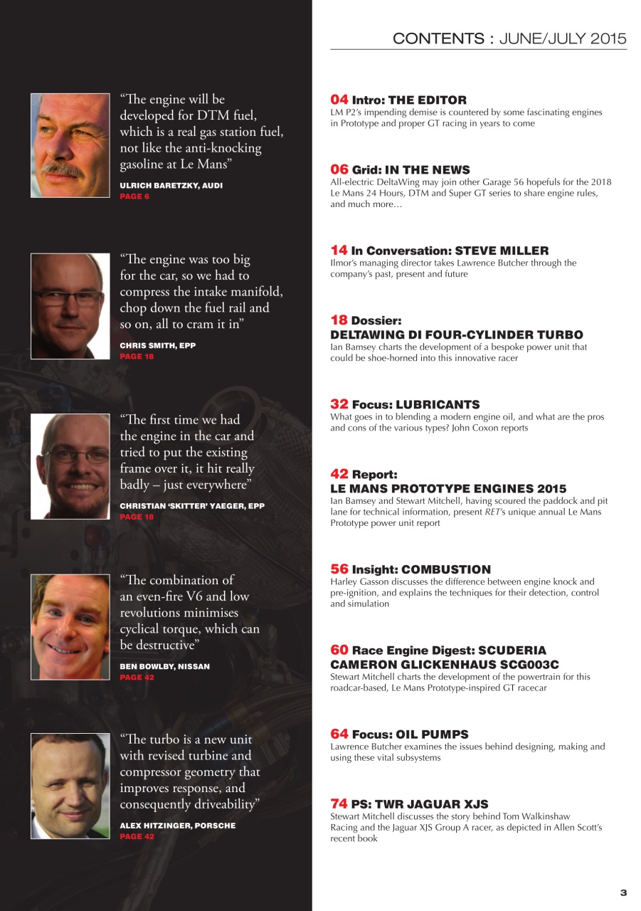 Race Engine Technology Preview Pages