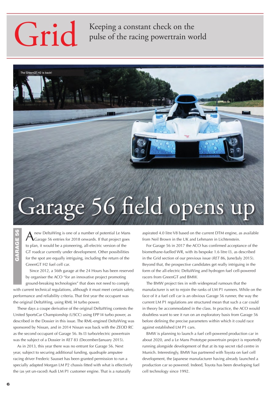 Race Engine Technology Preview Pages