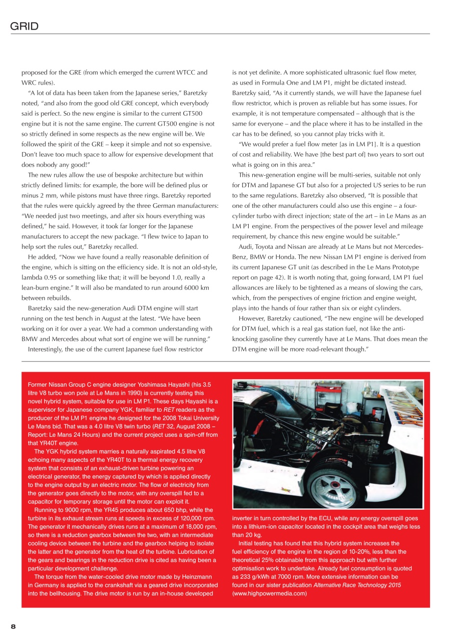 Race Engine Technology Preview Pages