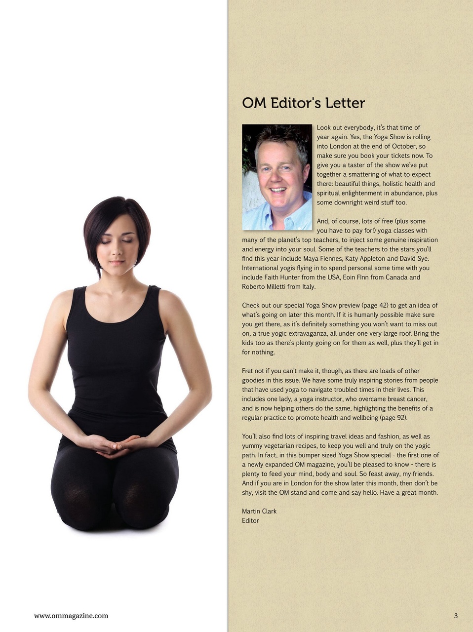 OM Yoga Magazine Preview Pages