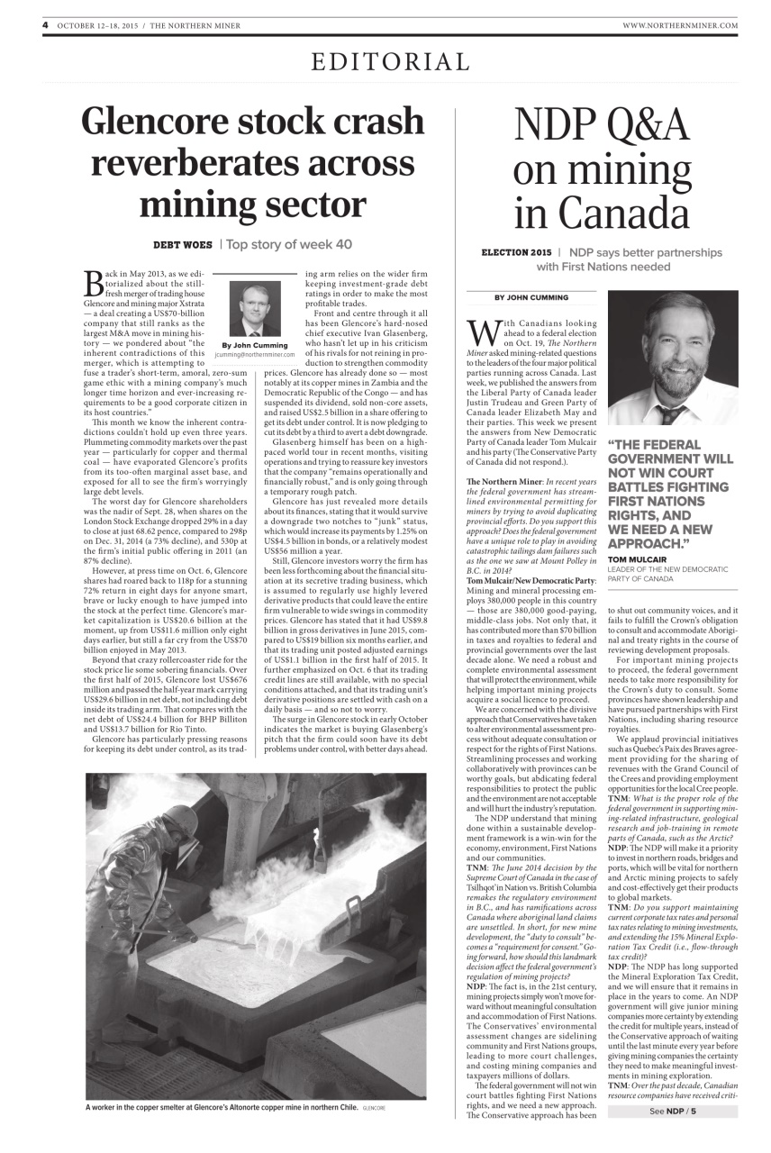 The Northern Miner Preview Pages