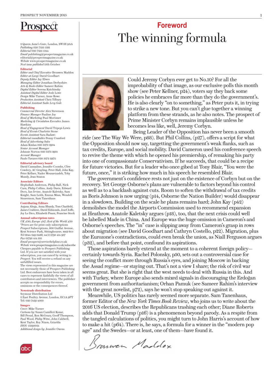 Prospect Magazine Preview Pages