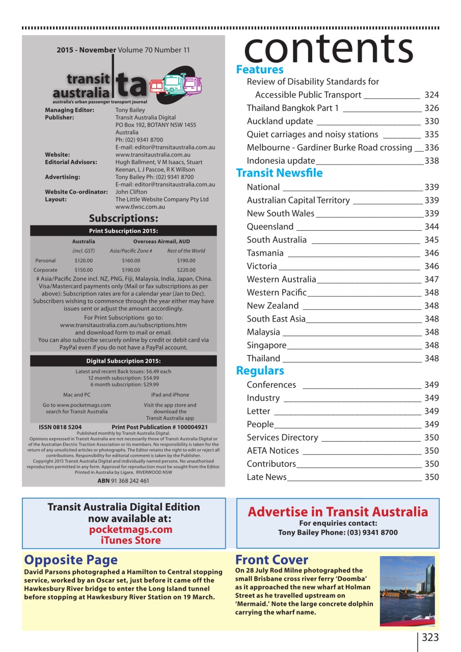 Transit Australia Preview Pages