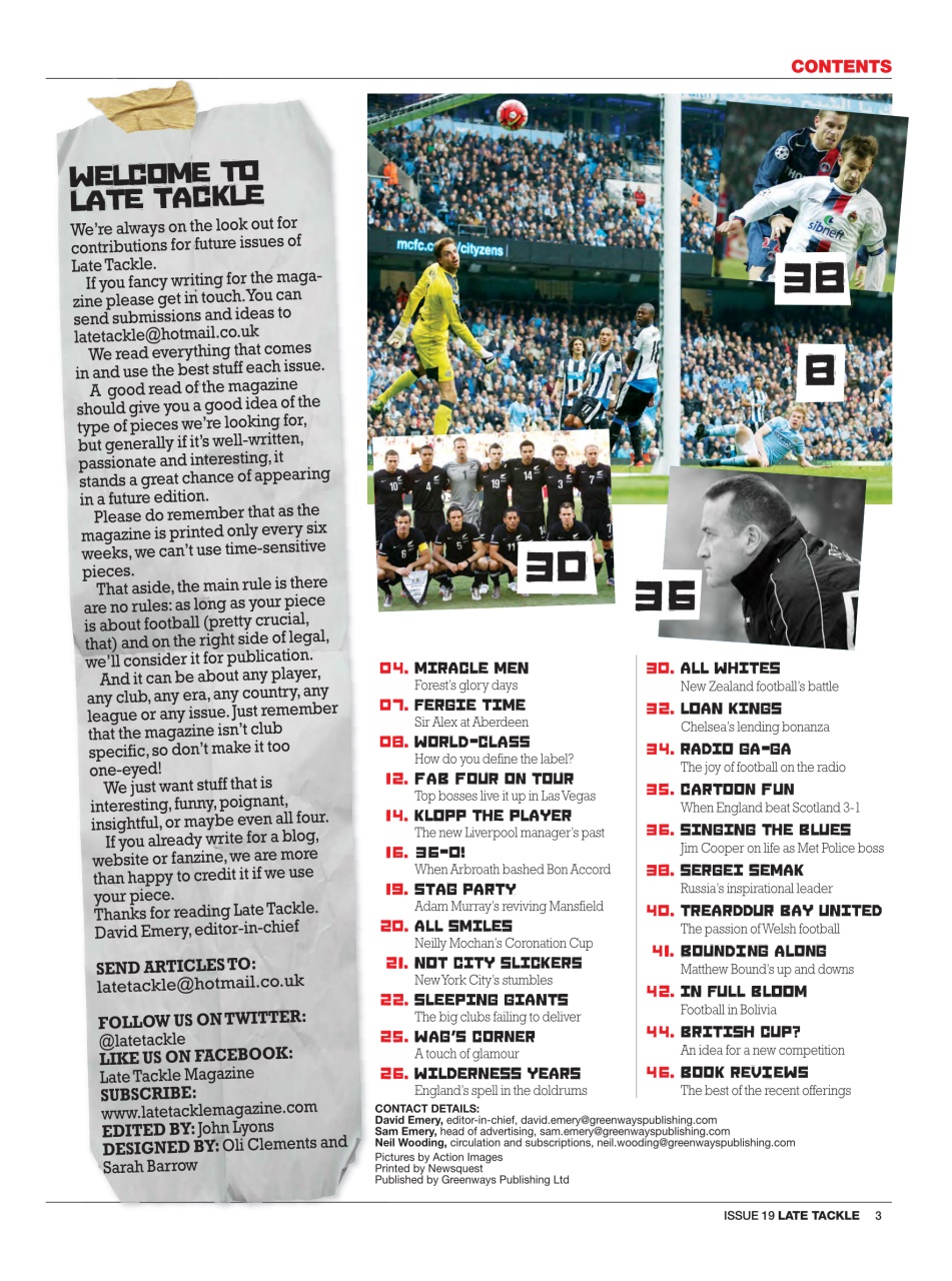 Late Tackle Football Magazine Preview Pages