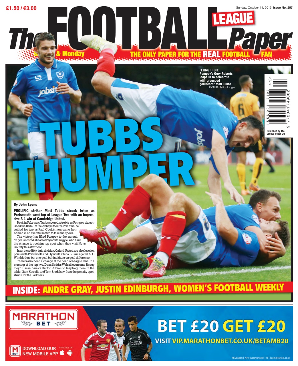 The Football League Paper Preview Pages