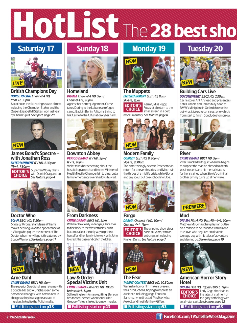 TV & Satellite Week Preview Pages