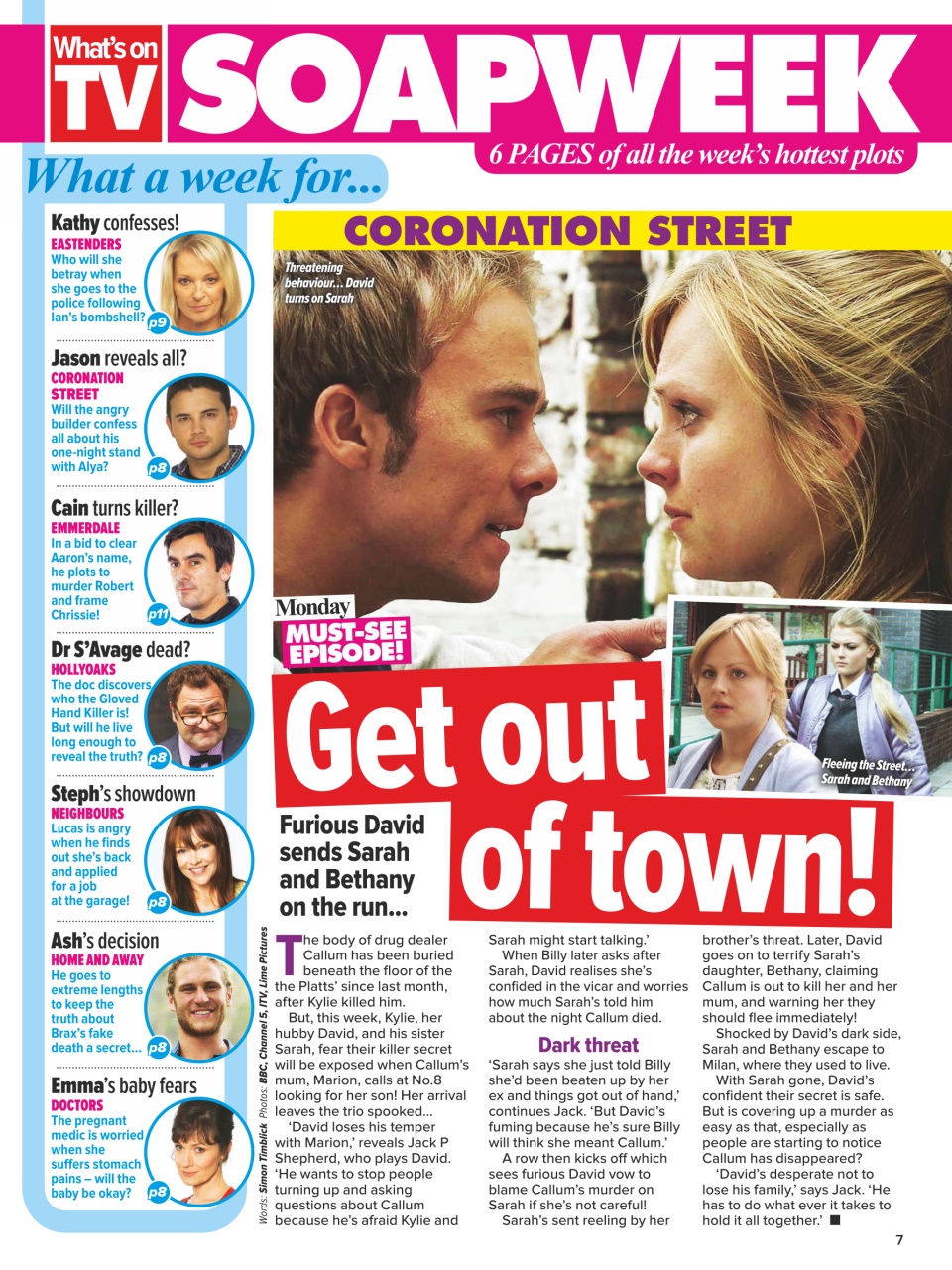 What's on TV Preview Pages