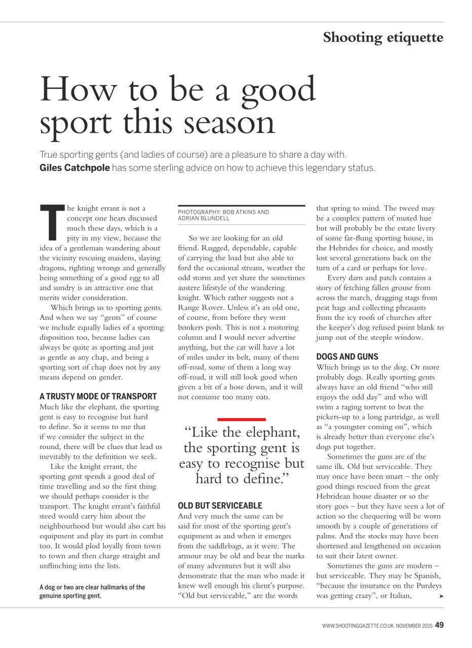 Shooting Gazette Preview Pages