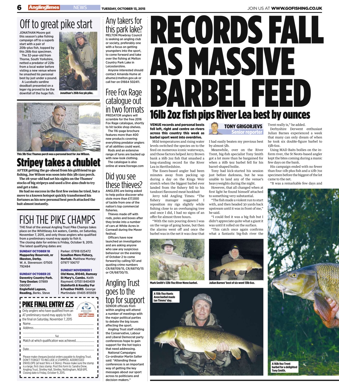 Angling Times Preview Pages