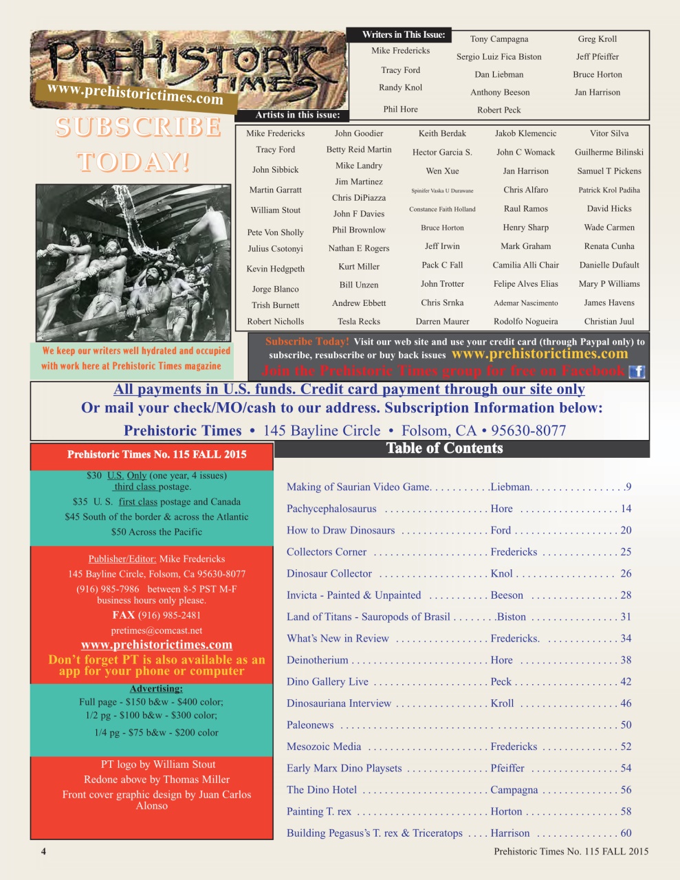 Prehistoric Times Preview Pages