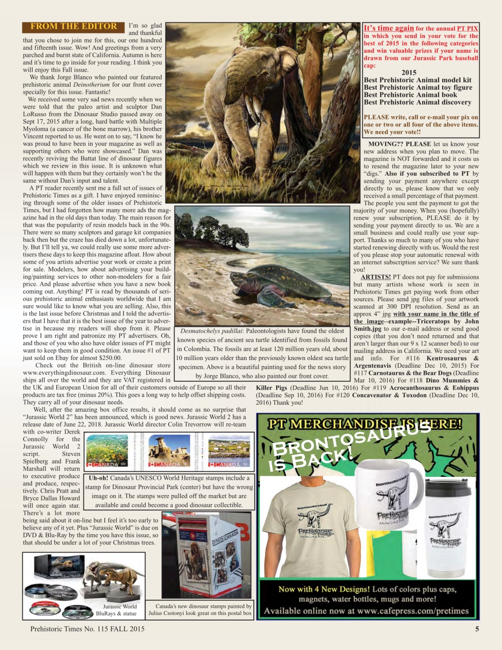 Prehistoric Times Preview Pages