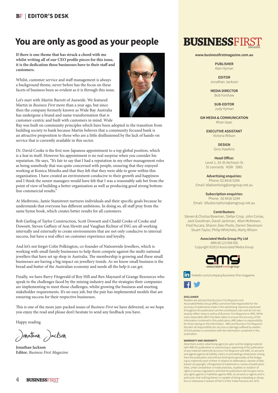 Business First Magazine Preview Pages