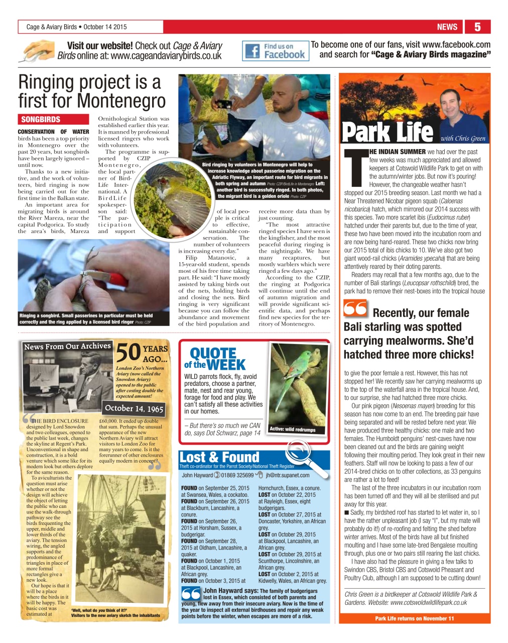 Cage & Aviary Birds Preview Pages