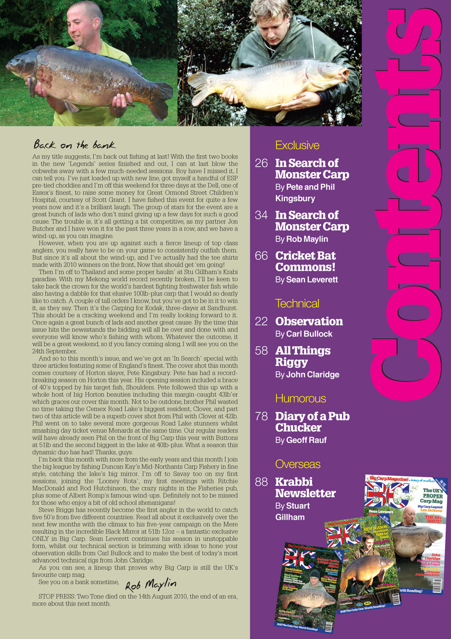 Big Carp Magazine Preview Pages