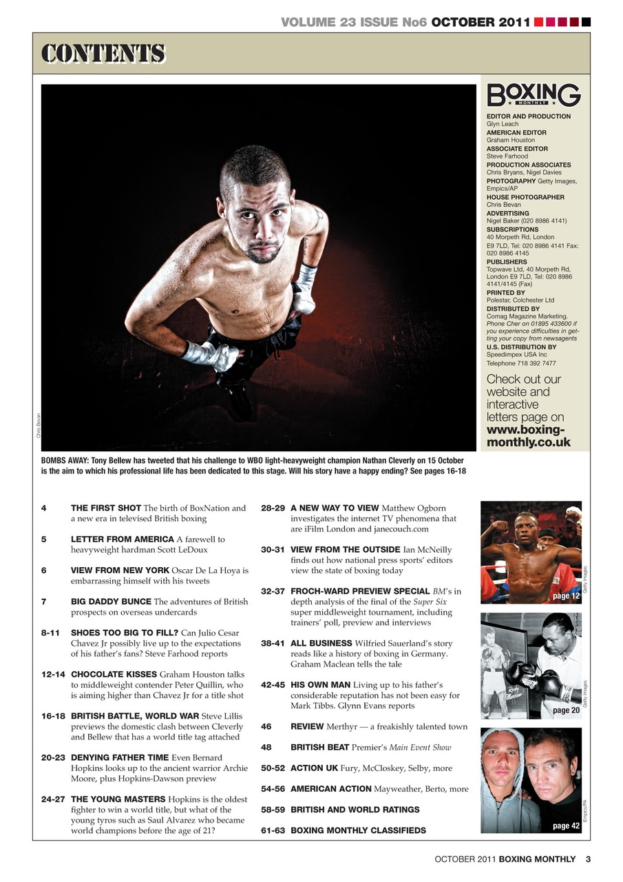 Boxing Monthly Preview Pages