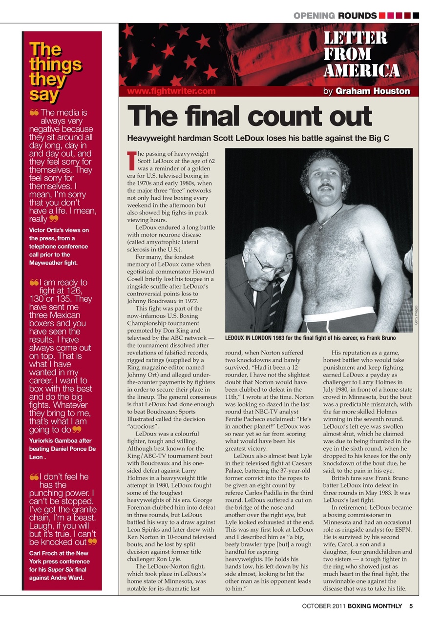 Boxing Monthly Preview Pages