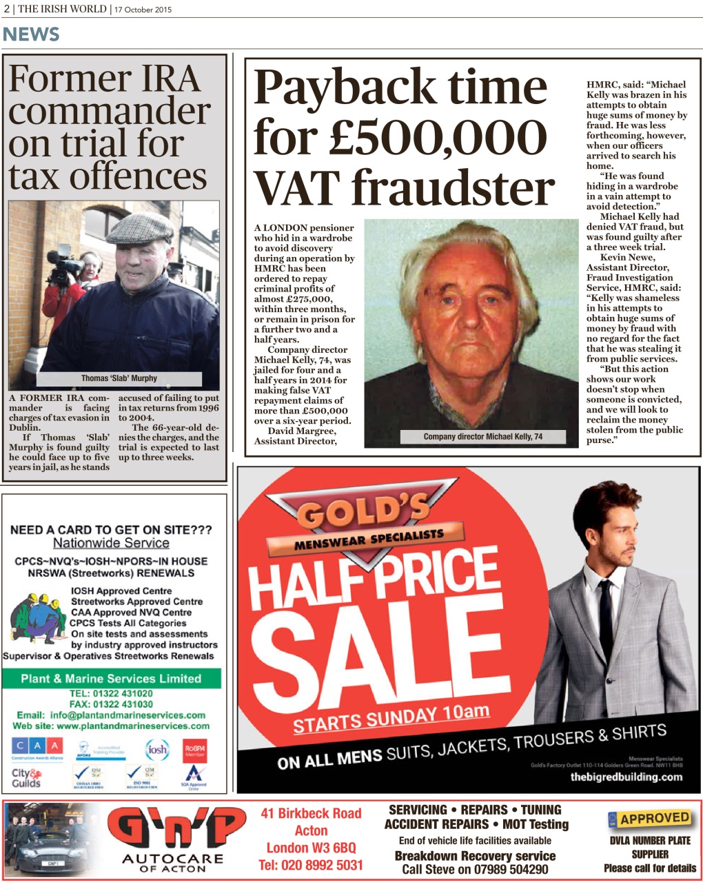 Irish World Preview Pages