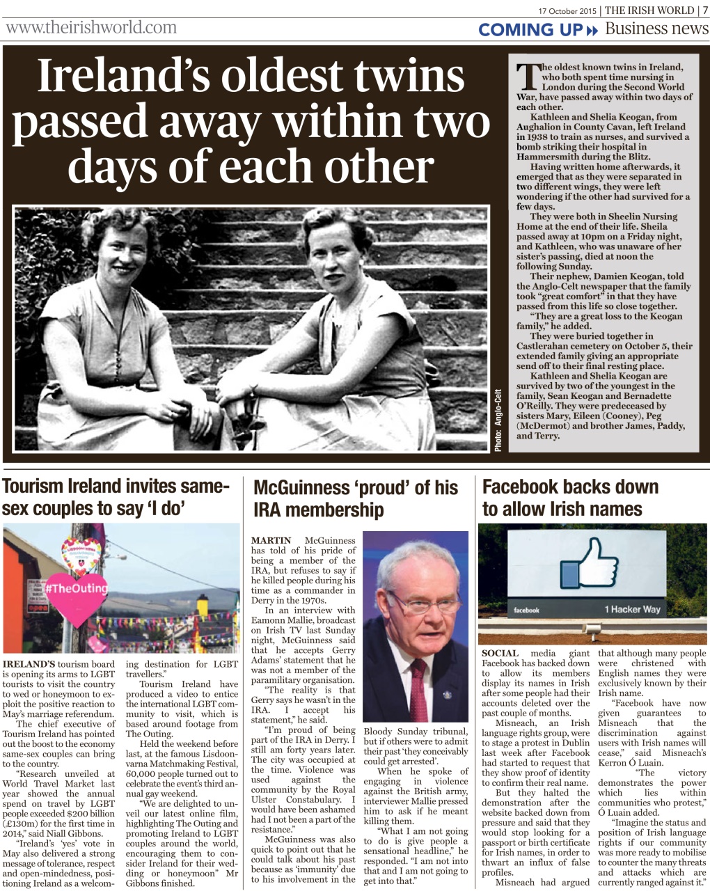 Irish World Preview Pages