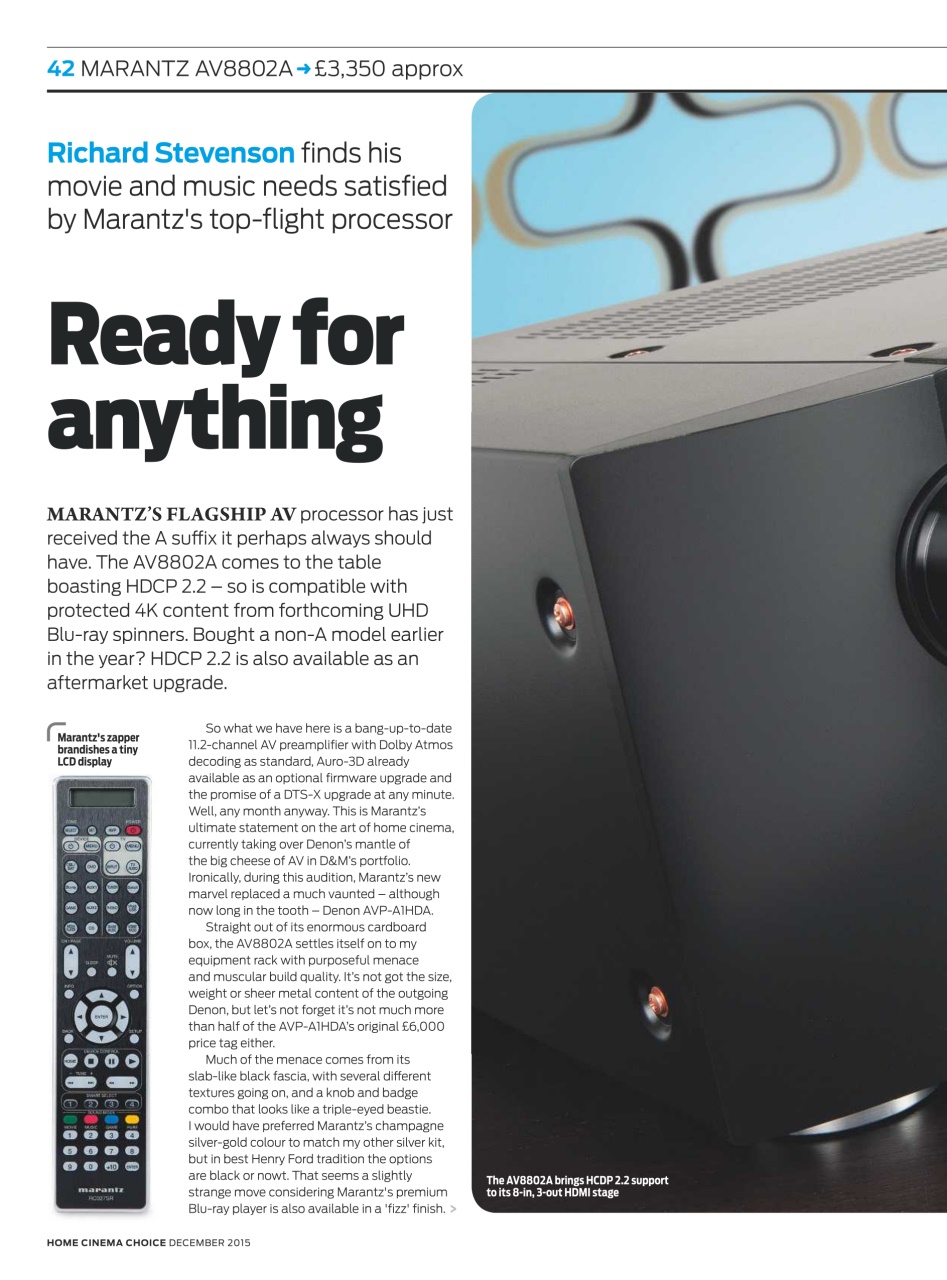 Home Cinema Choice Preview Pages