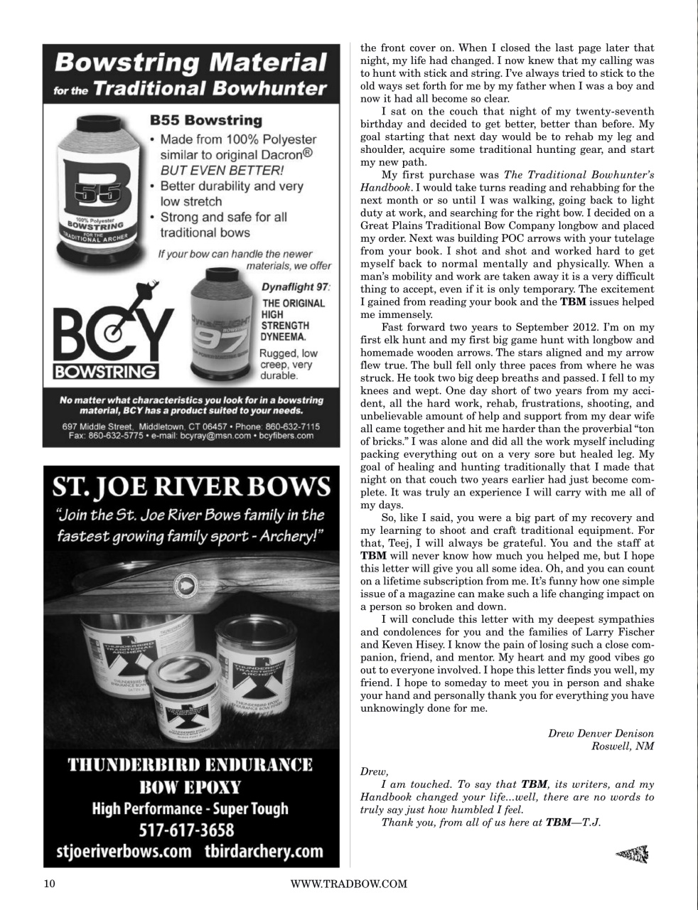 Traditional Bowhunter Magazine Preview Pages