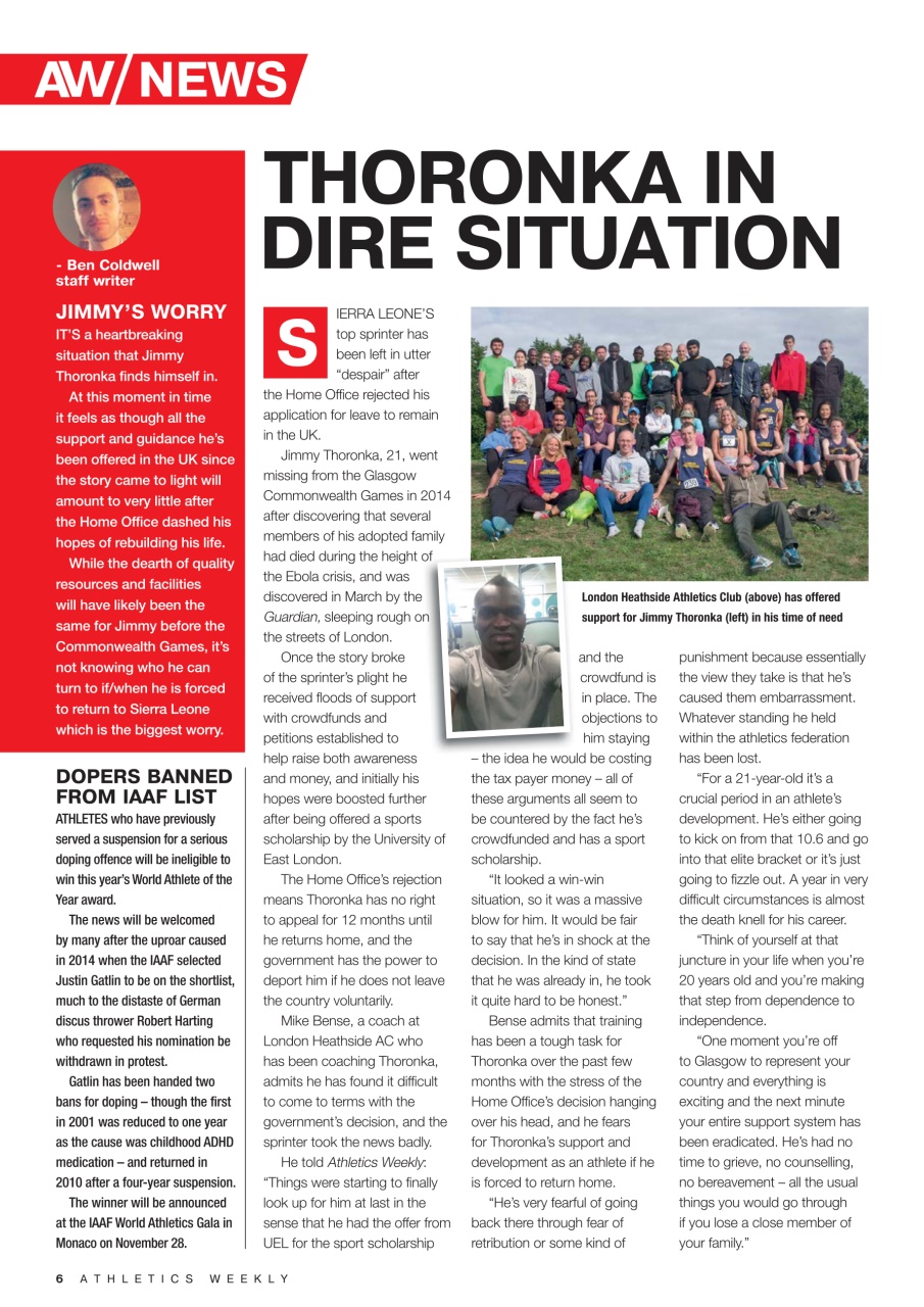 AW – Athletics Weekly Magazine Preview Pages