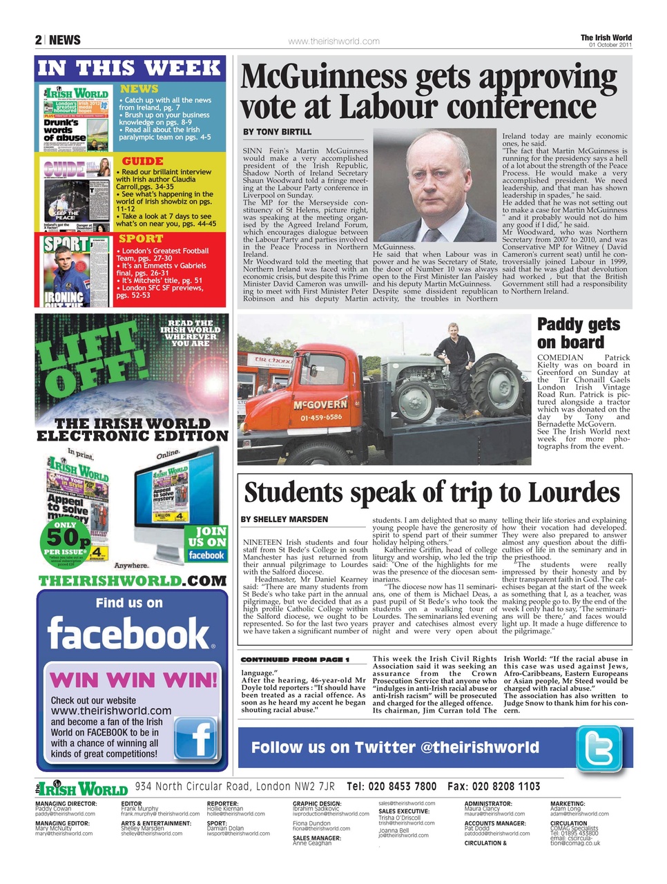 Irish World Preview Pages