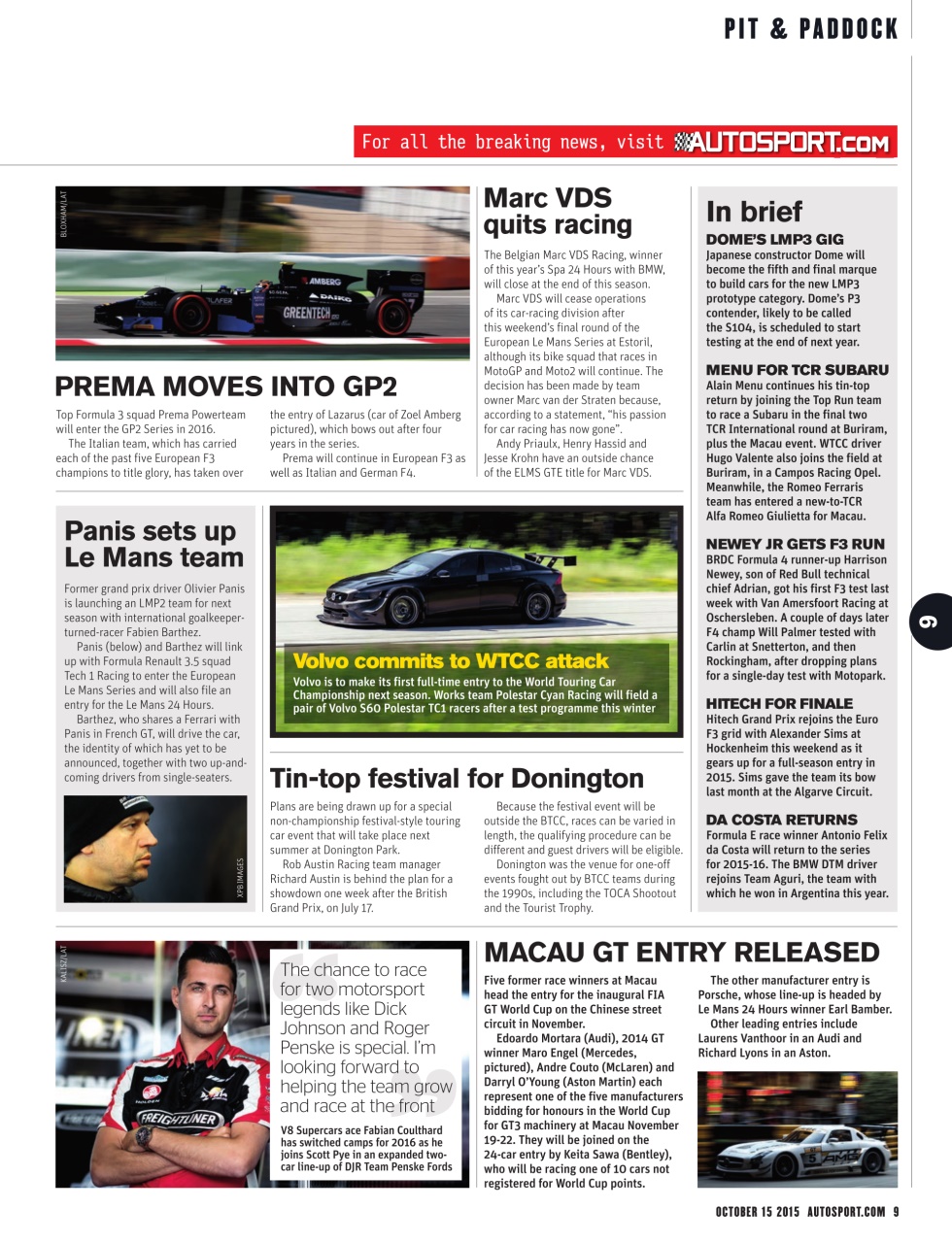 Autosport Preview Pages