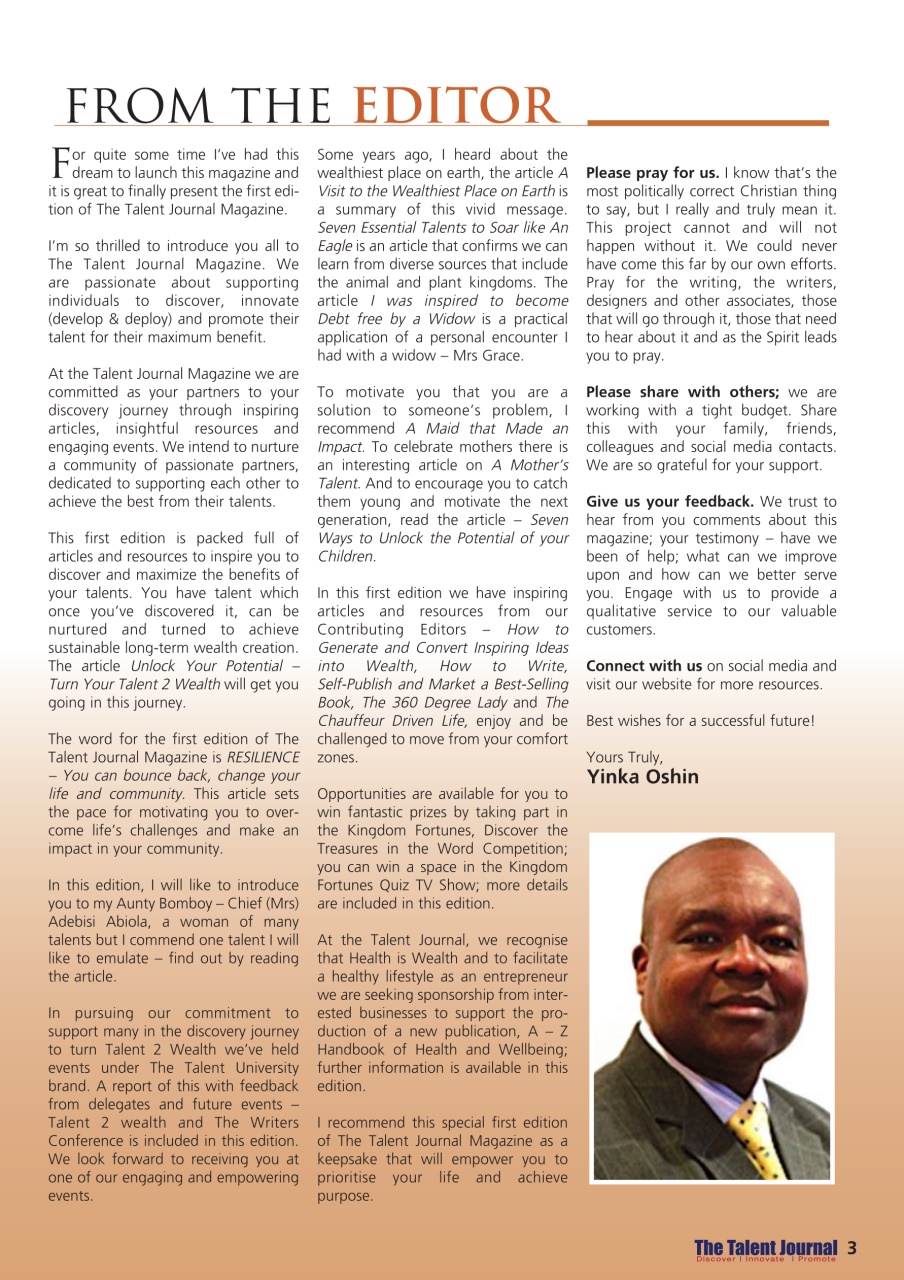 The Talent Publishing Preview Pages