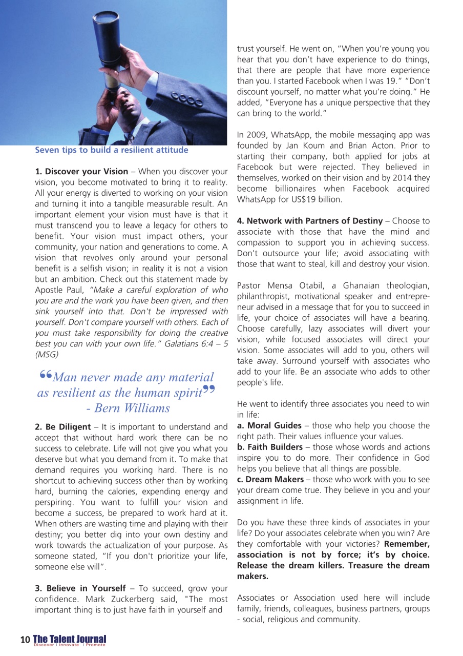 The Talent Publishing Preview Pages