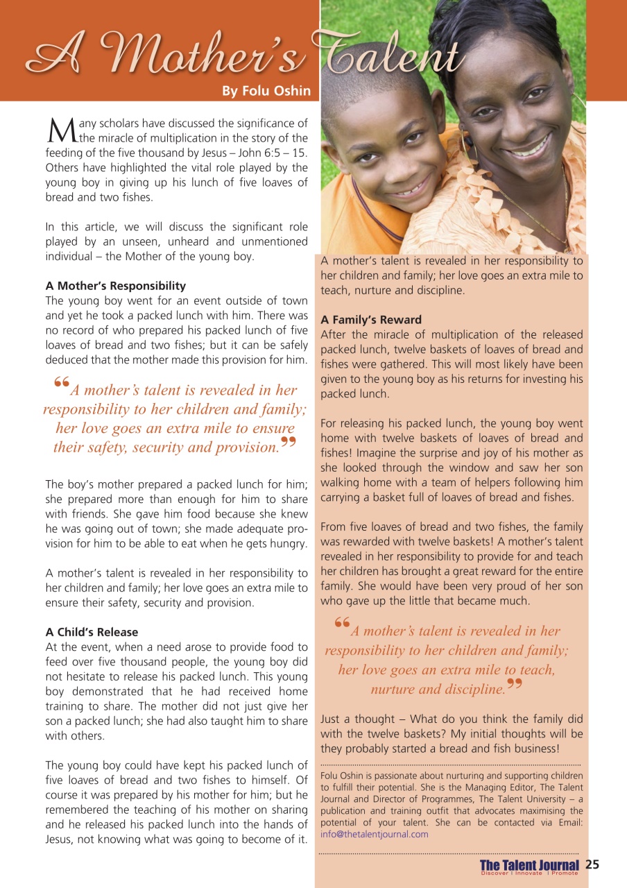 The Talent Publishing Preview Pages