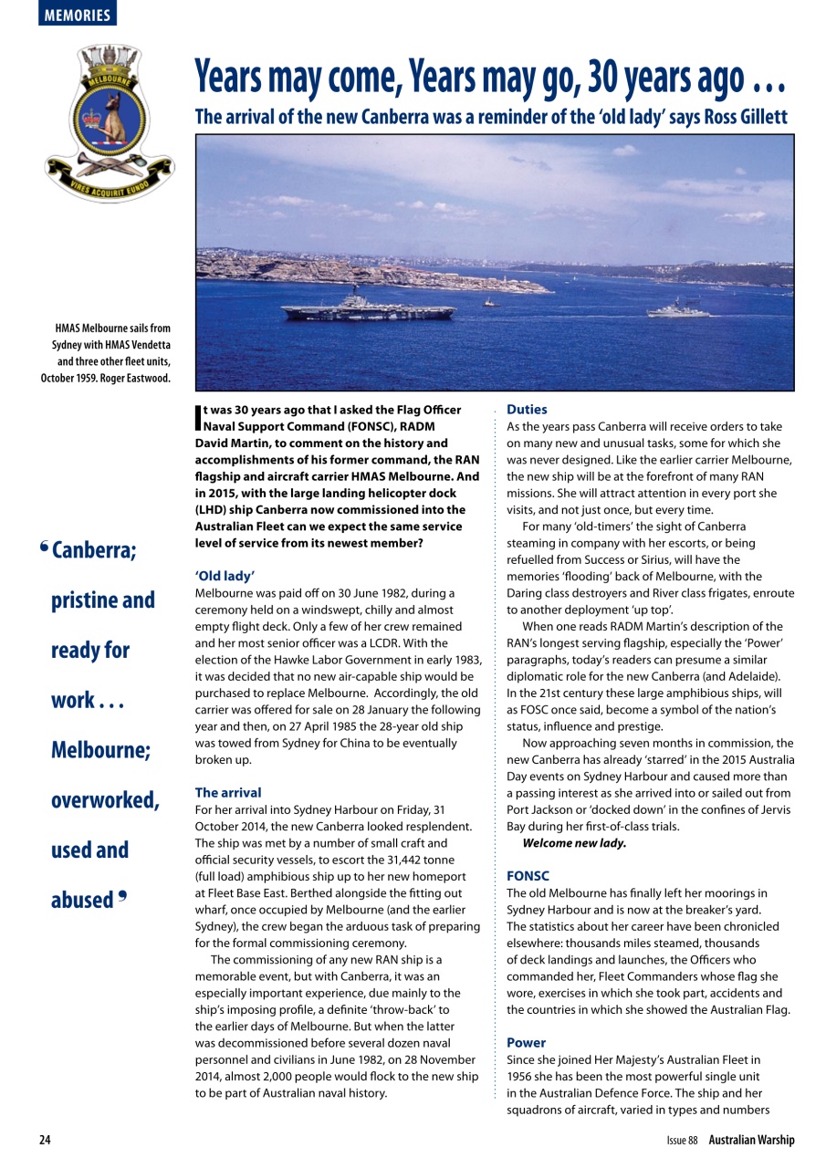 Australian Warship Preview Pages