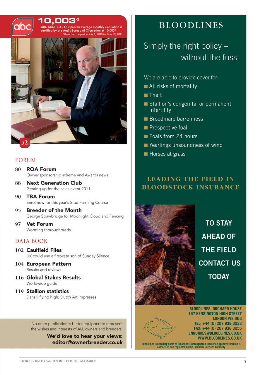 The Owner Breeder Preview Pages