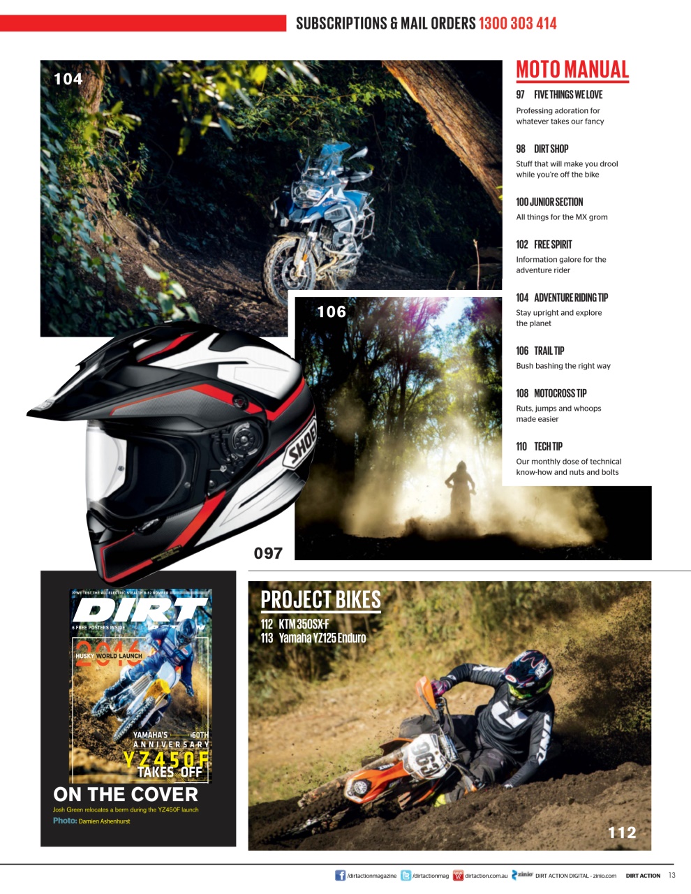Dirt Action Preview Pages