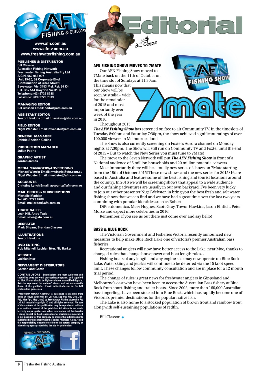 Freshwater Fishing Australia Preview Pages