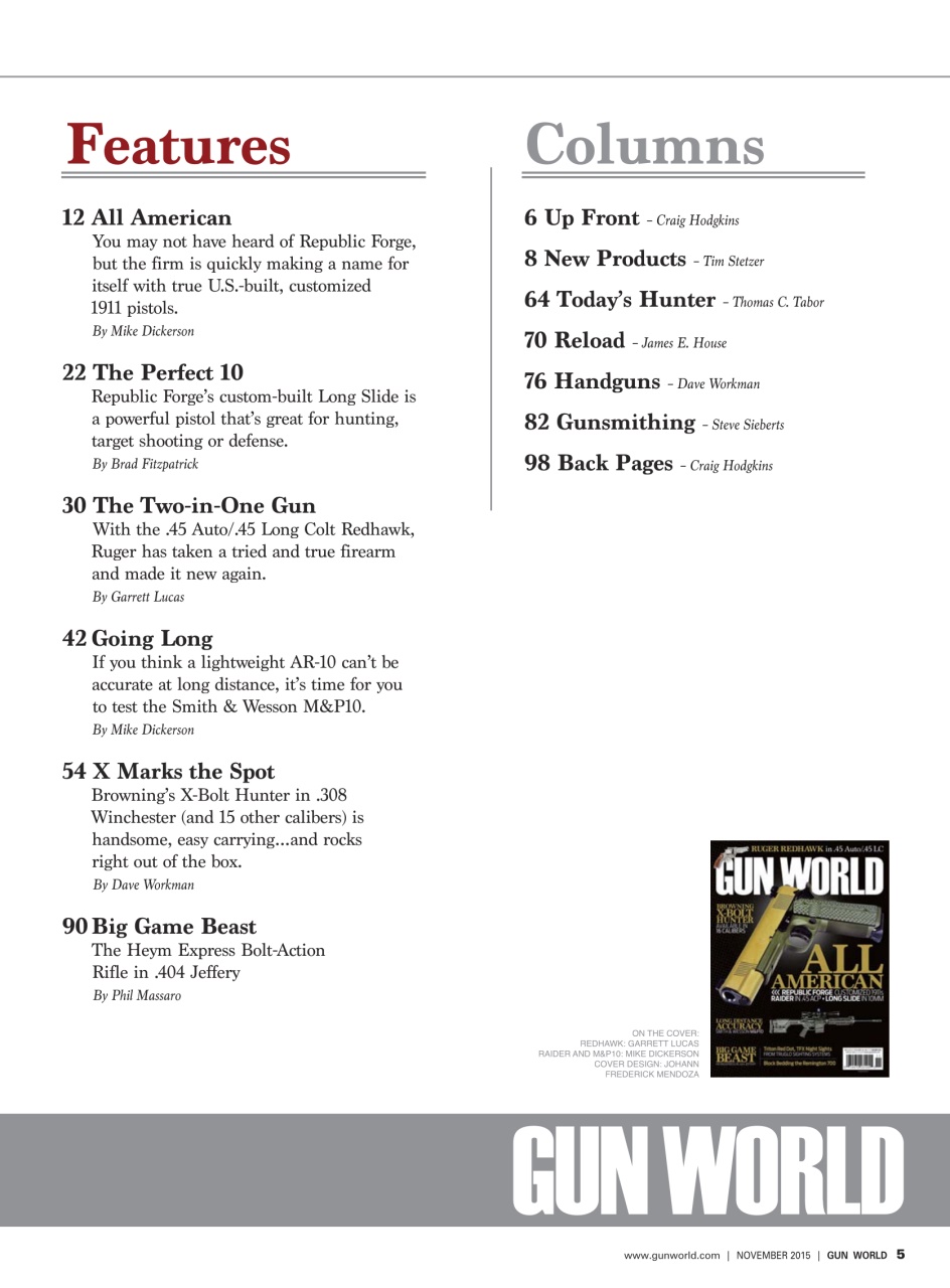 Gun World Preview Pages