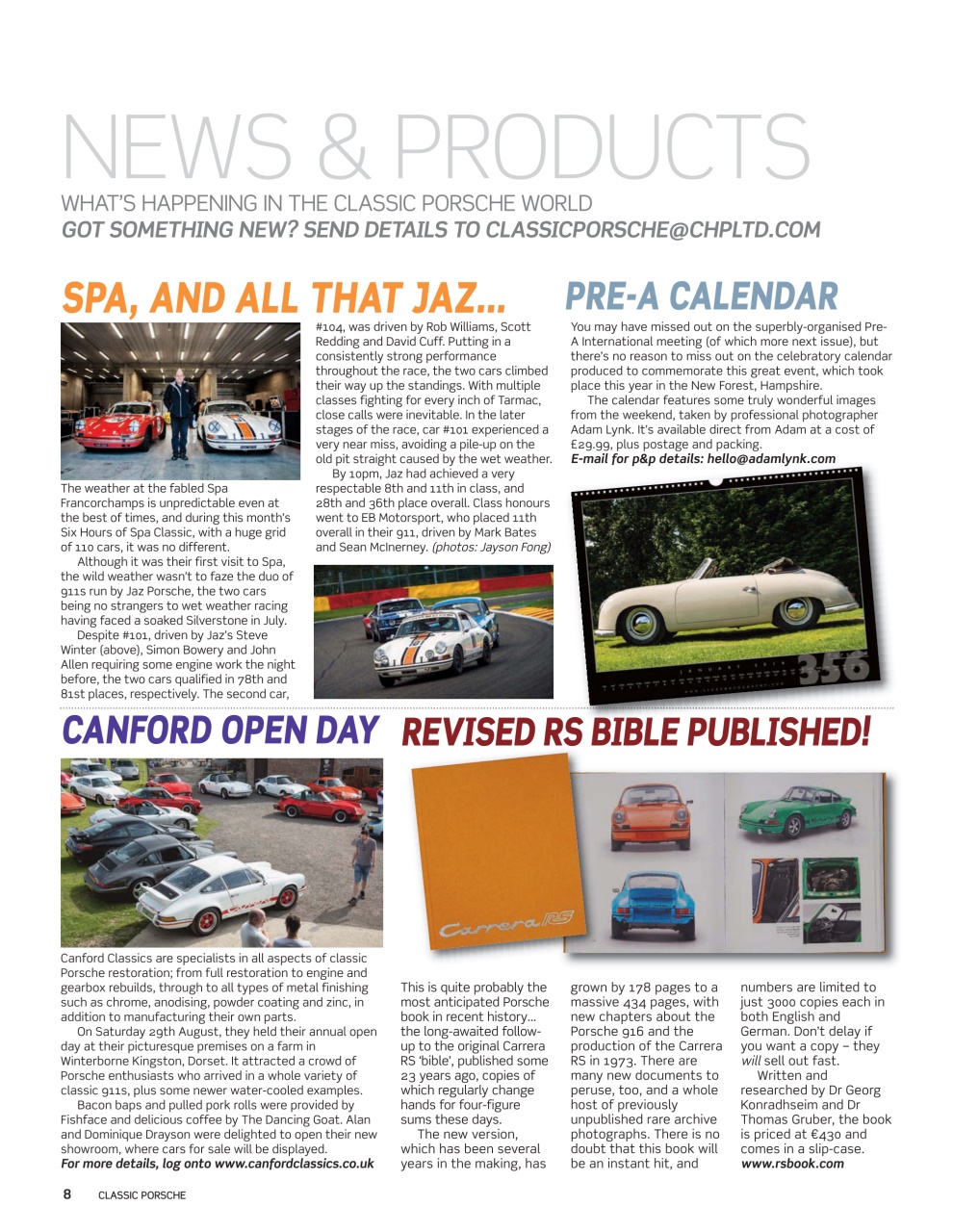 Classic Porsche Preview Pages