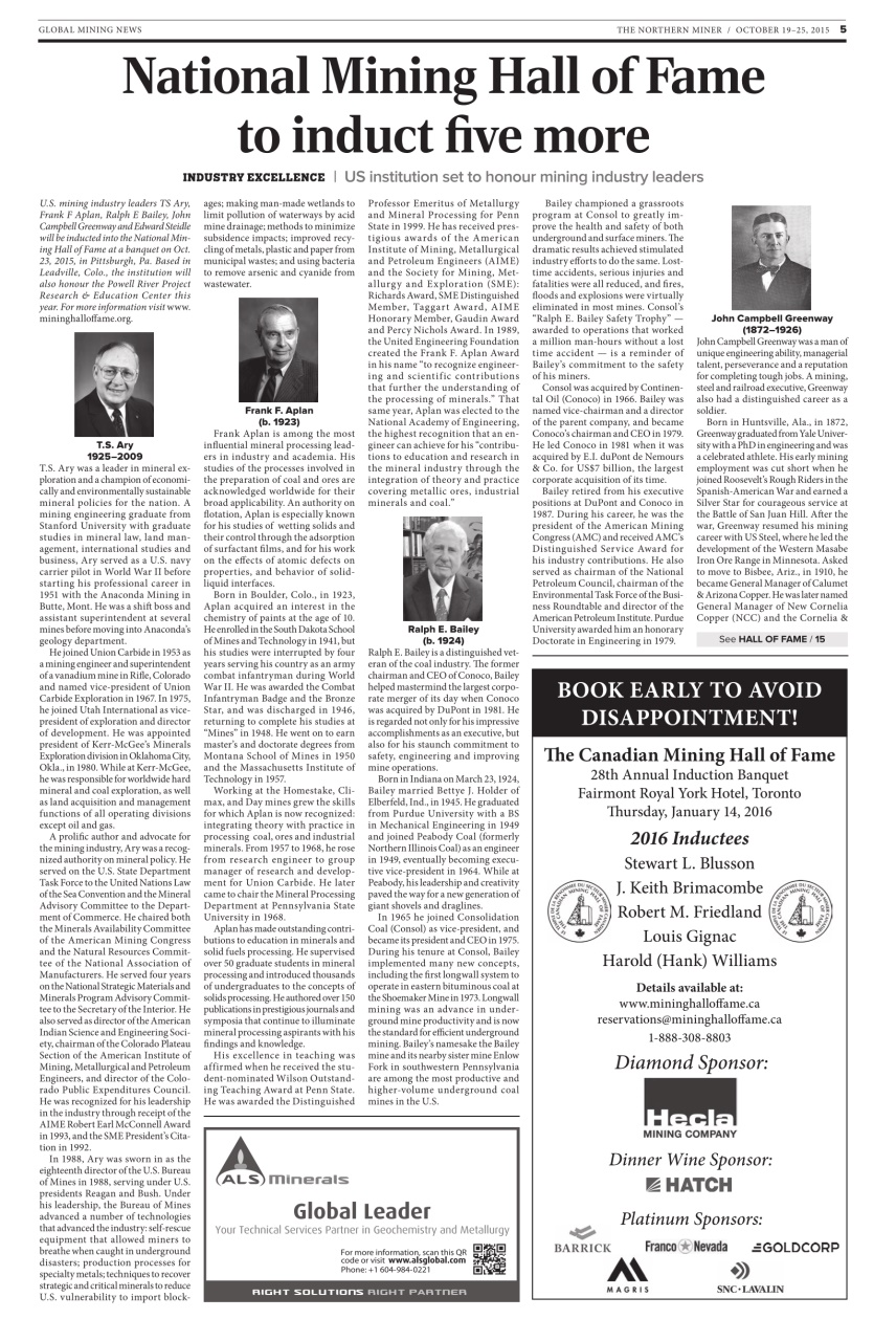 The Northern Miner Preview Pages