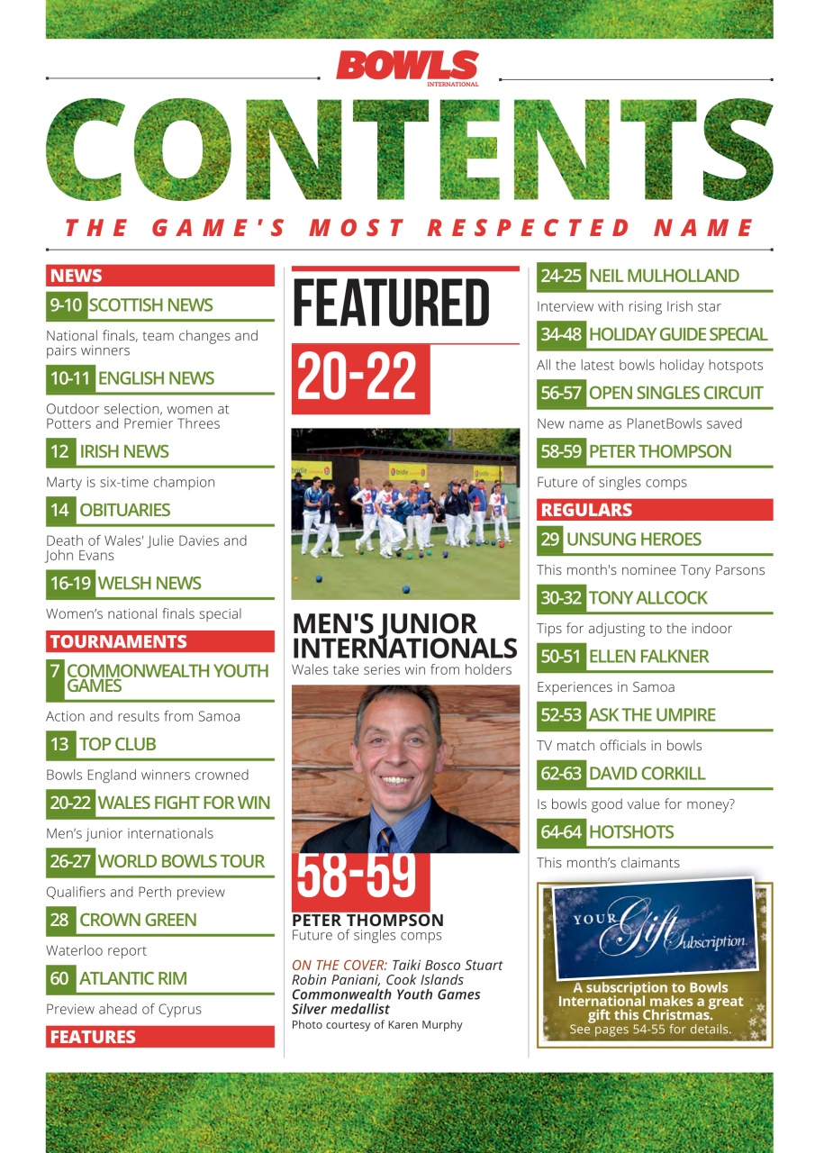 Bowls International Preview Pages