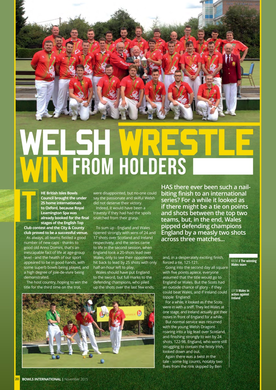 Bowls International Preview Pages