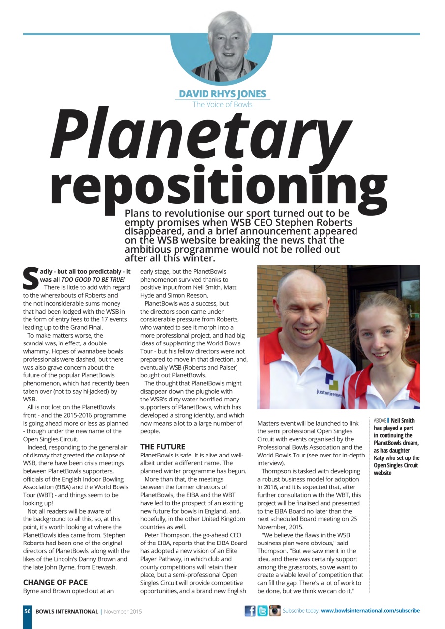 Bowls International Preview Pages