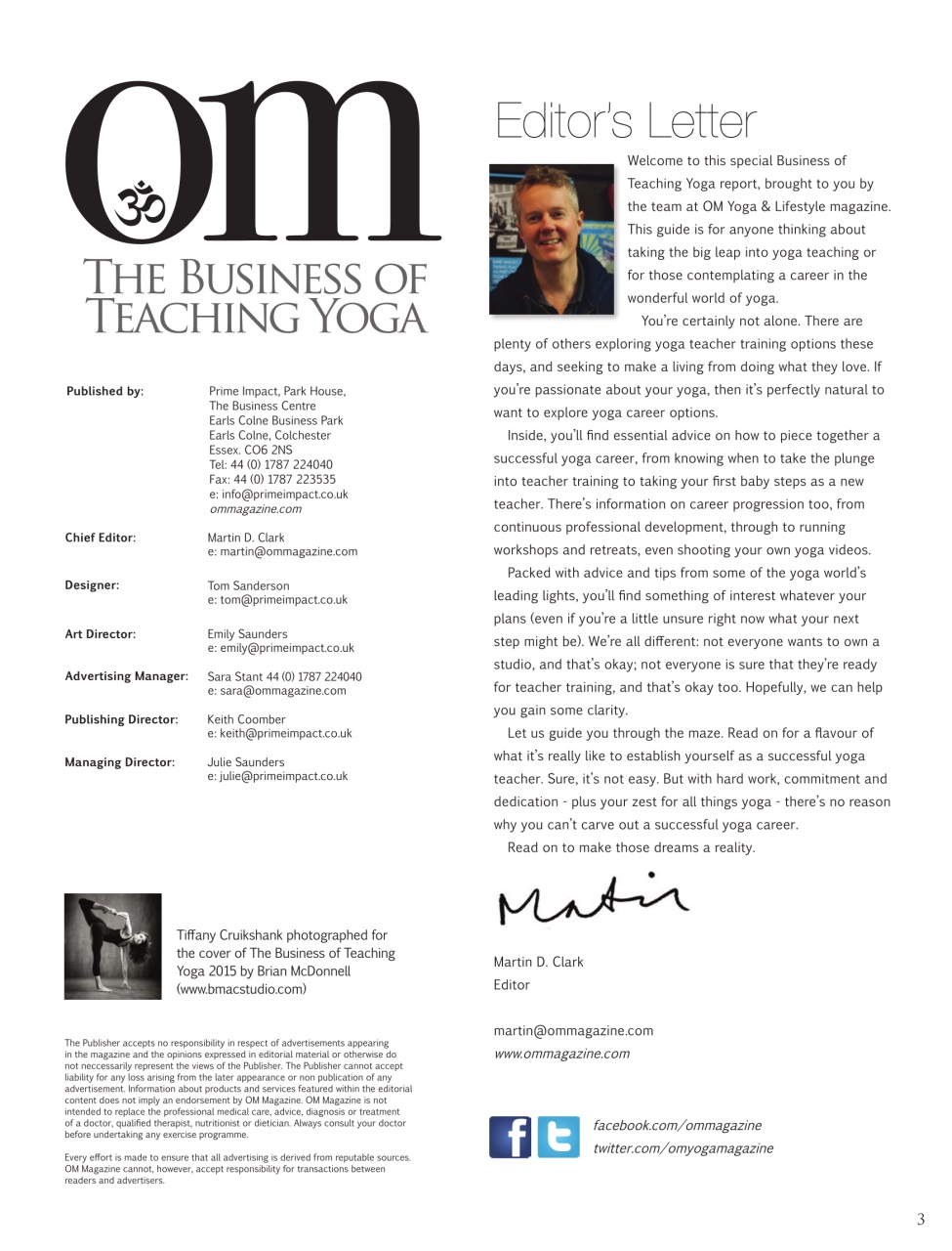 OM Yoga Magazine Preview Pages